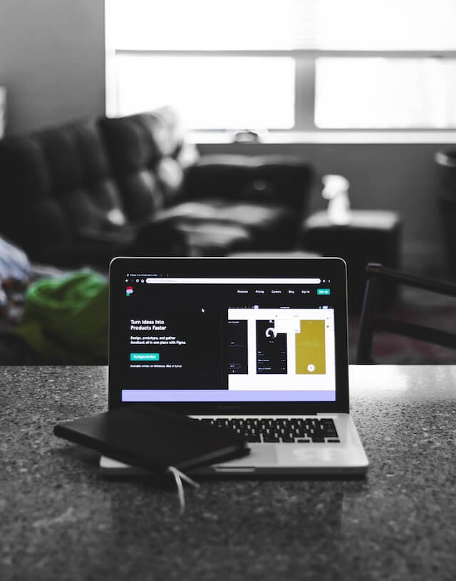 figma website on laptop